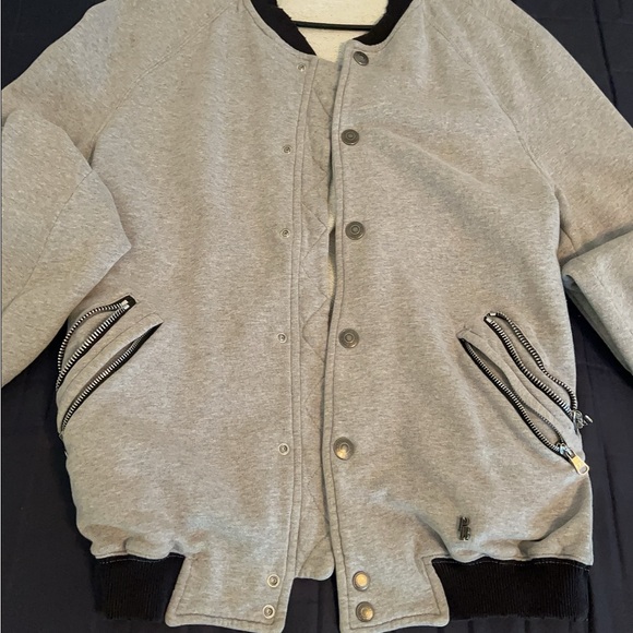 Pierre Balmain Gray Bomber Jacket